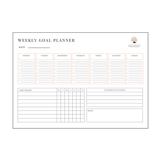 A4 Weekly Planner